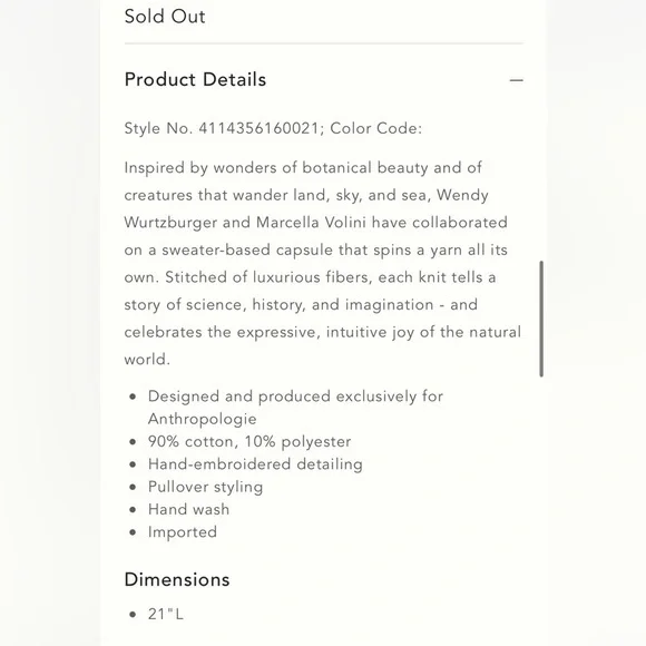 Anthropologie Wendy Wurtzburger Stitch Mix Fisherman Crewneck Sweater Small NWT - Picture 6 of 16